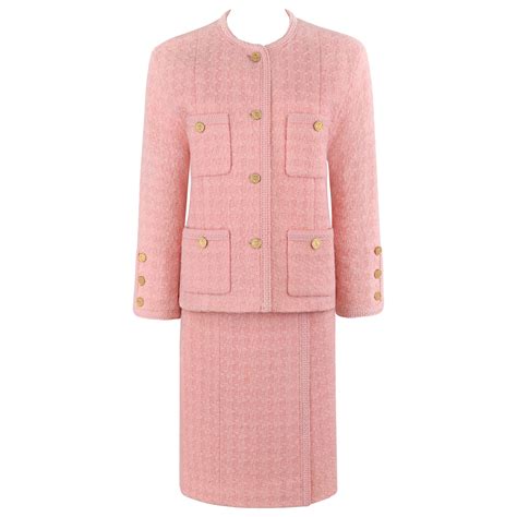 tweed blazer and skirt set chanel